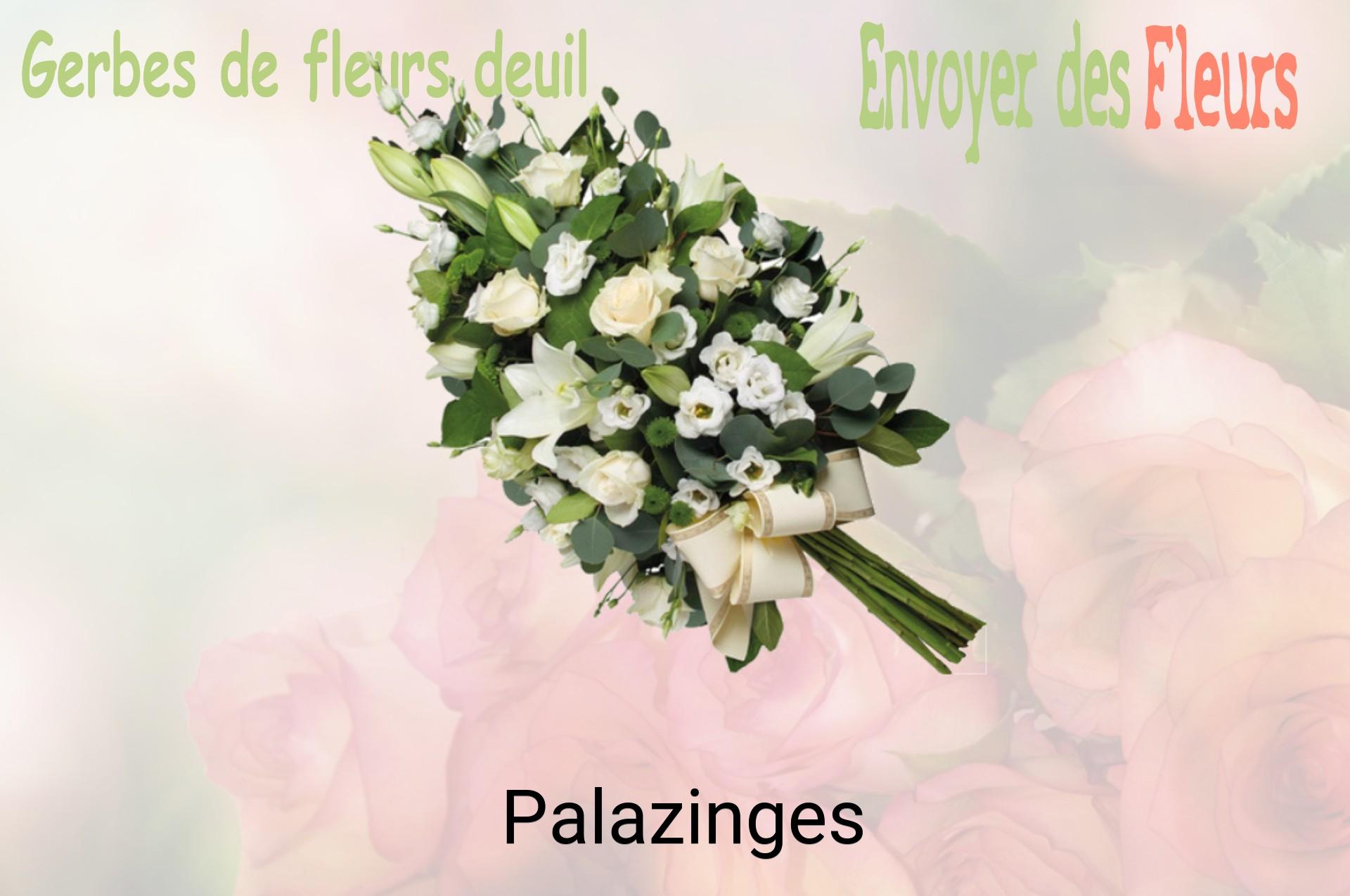 Gerbe de fleurs de deuil livrée à Palazinges